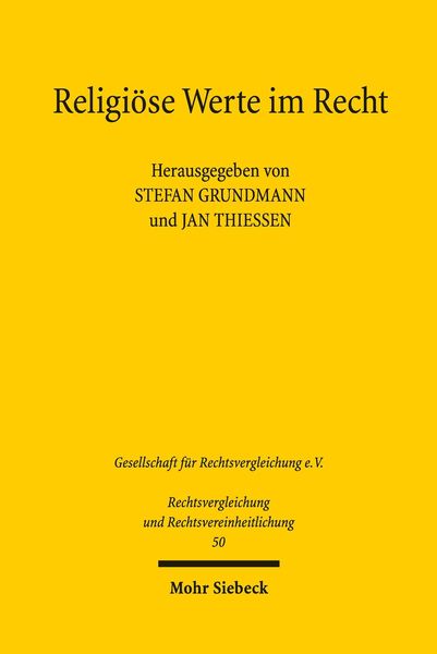 Produktbild: Religi&ouml;se Werte im Recht