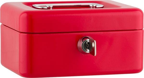 Produktbild: SAX Geldkassette 15,2 x 11,5 x 8 cm, rot