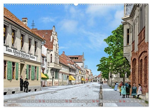 Produktbild: Altmark um 1900 - Orte zur Kaiserzeit in Farbe &ndash; kolorierte Fotografien (Wandkalender 2026 DIN A2 quer), CALVENDO Monatskalender