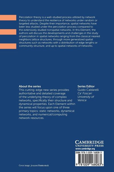 Produktbild: Percolation in Spatial Networks