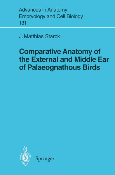 Produktbild: Comparative Anatomy of the External and Middle Ear of Palaeognathous Birds