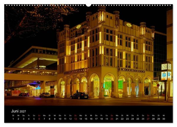 Produktbild: K&ouml;ln bei Nacht (hochwertiger Premium Wandkalender 2027 DIN A2 quer), Kunstdruck in Hochglanz
