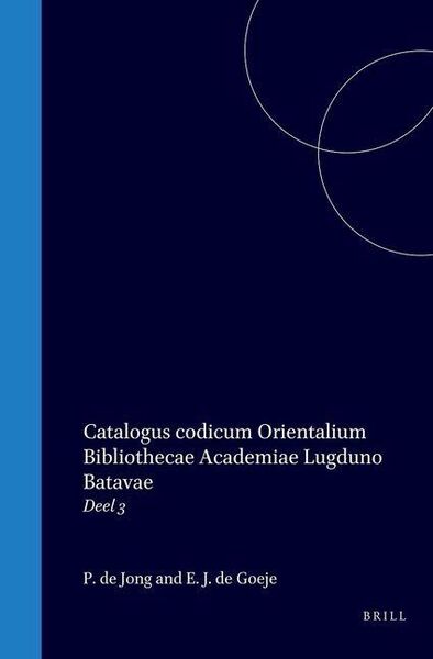Produktbild: Catalogus Codicum Orientalium Bibliothecae Academiae Lugduno Batavae