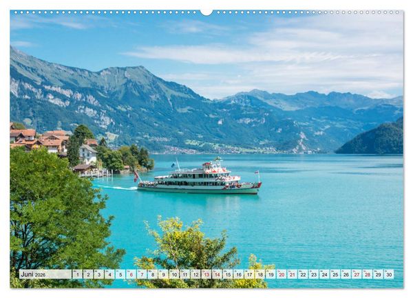 Produktbild: Der Brienzersee - Im Herzen des Berner Oberlandes (hochwertiger Premium Wandkalender 2026 DIN A2 quer), Kunstdruck in Hochglanz