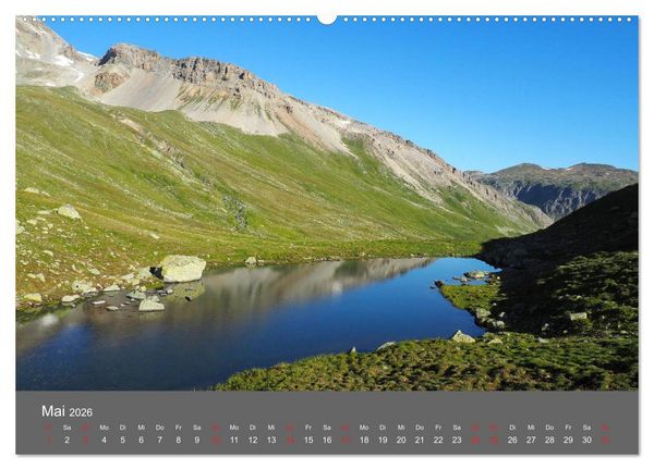 Produktbild: Bergseen der Alpen (hochwertiger Premium Wandkalender 2026 DIN A2 quer), Kunstdruck in Hochglanz