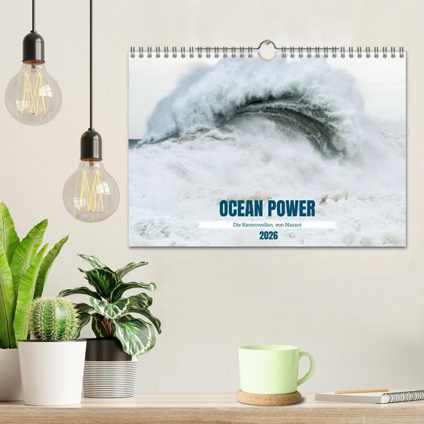 Produktbild: OCEAN POWER - Die Riesenwellen von Nazar&eacute; (Wandkalender 2026 DIN A4 quer), CALVENDO Monatskalender