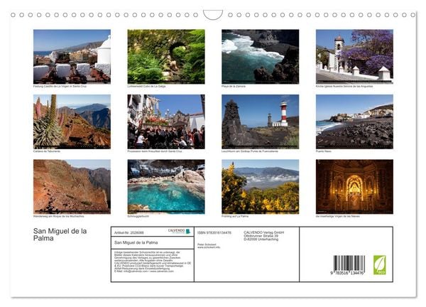 Produktbild: San Miguel de la Palma (Wandkalender 2026 DIN A3 quer), CALVENDO Monatskalender