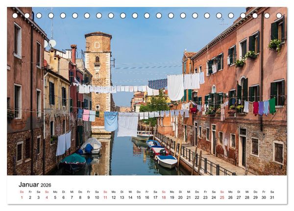 Produktbild: Unterwegs in Venedig (Tischkalender 2026 DIN A5 quer), CALVENDO Monatskalender