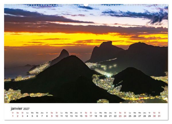 Produktbild: RIO DE JANEIRO Contrastes. Couleurs. Lumi&egrave;re. (Calendrier mural 2027 DIN A2 vertical), CALVENDO calendrier mensuel