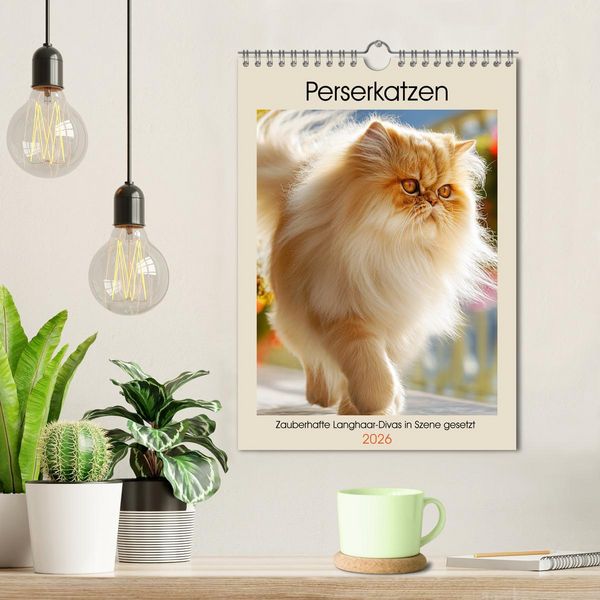 Produktbild: Perserkatzen. Zauberhafte Langhaar-Divas in Szene gesetzt (Wandkalender 2026 DIN A4 hoch), CALVENDO Monatskalender