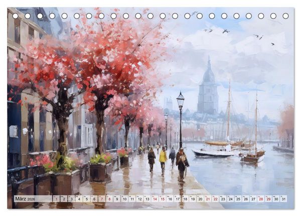 Produktbild: Hafenkante - Ein Leben mit und f&uuml;r den Hafen (Tischkalender 2026 DIN A5 quer), CALVENDO Monatskalender