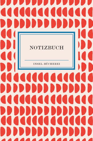 Produktbild: Notizbuch Insel-B&uuml;cherei &raquo;Korallenrote Halbkreise retro&laquo;