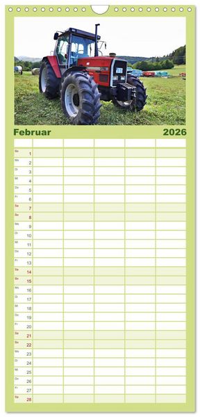 Produktbild: Familienplaner 2026 - M&auml;nnerspielzeug Traktor Inspirationen mit 5 Spalten (Wandkalender, 21 x 45 cm) CALVENDO