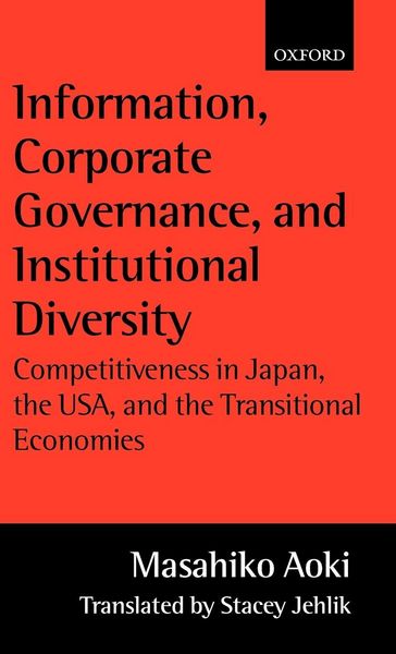 Produktbild: Information, Corporate Governance, and Institutional Diversity