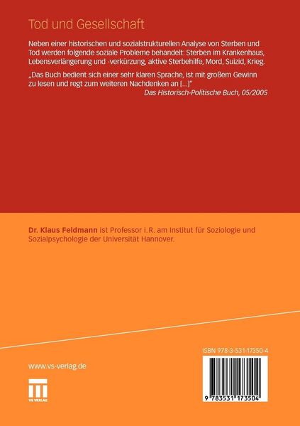 Produktbild: Tod und Gesellschaft