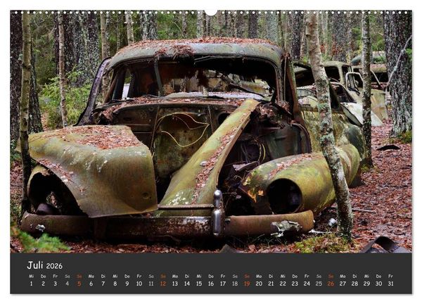 Produktbild: BILKYRKOG&Aring;RDEN Der Autofriedhof im Kyrk&ouml; Mosse (Wandkalender 2026 DIN A2 quer), CALVENDO Monatskalender