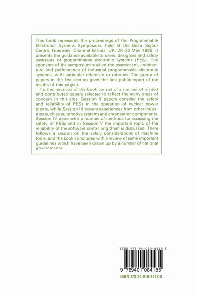 Produktbild: Safety and Reliability of Programmable Electronic Systems