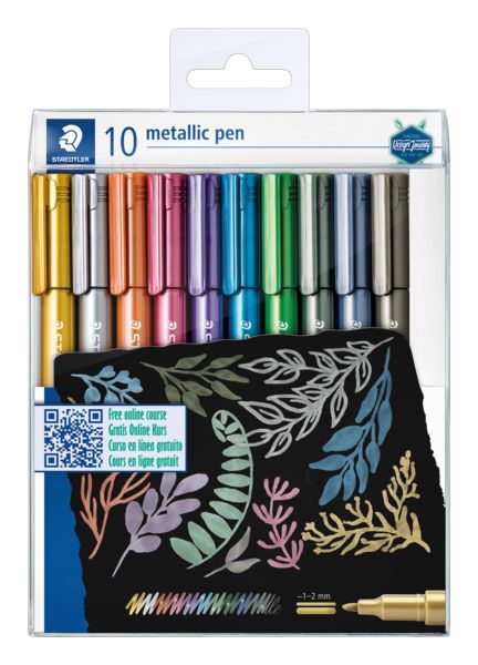 Produktbild: STAEDTLER 8323 Metallic pen, Etui mit 10 sortierten Farben, 8323 TB10