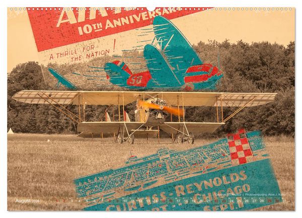 Produktbild: Aviatik Photocomposing 2026 (Wandkalender 2026 DIN A2 quer), CALVENDO Monatskalender