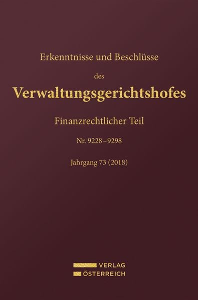 Produktbild: Erkenntnisse und Beschl&uuml;sse des Verwaltungsgerichtshofes