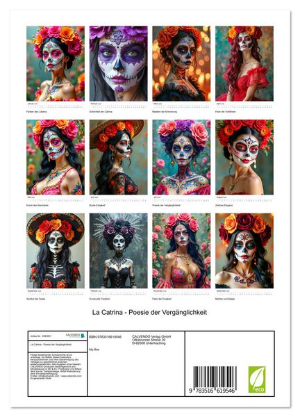 Produktbild: La Catrina - Poesie der Verg&auml;nglichkeit (Wandkalender 2026 DIN A4 hoch), CALVENDO Monatskalender