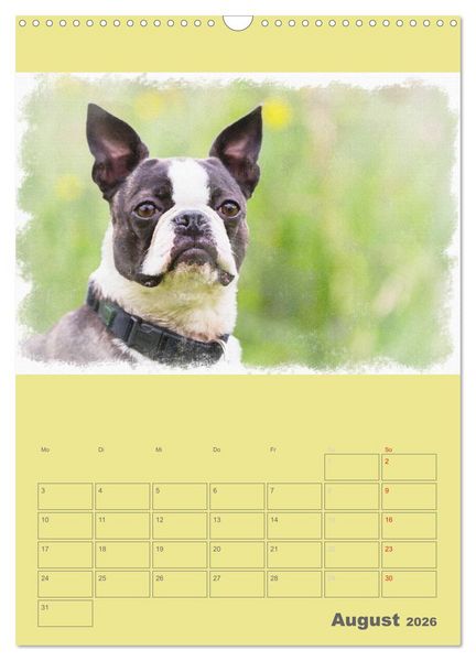 Produktbild: Hunde in Aquarell - Jahresplaner (Wandkalender 2026 DIN A3 hoch), CALVENDO Monatskalender