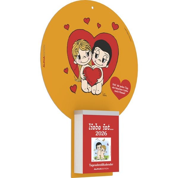 Produktbild: Liebe ist... 2026 Tagesabreißkalender - Rückwand 22,5x31,5 - Block 8,1x10,6