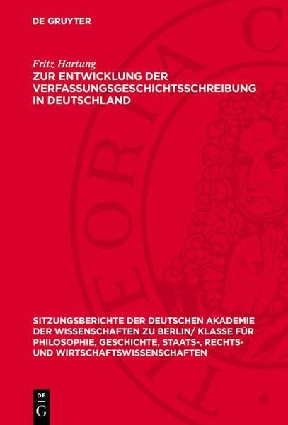 Produktbild: Zur Entwicklung der Verfassungsgeschichtsschreibung in Deutschland