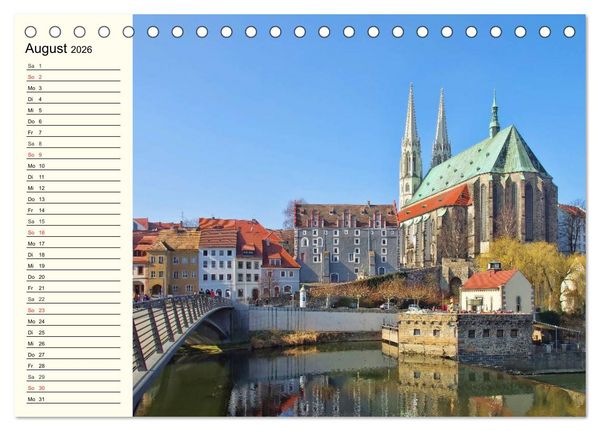 Produktbild: G&ouml;rlitz - Die Perle Niederschlesiens (Tischkalender 2026 DIN A5 quer), CALVENDO Monatskalender
