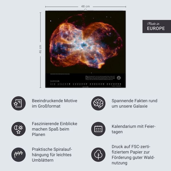 Produktbild: Stephen Hawking Kalender 2027 - Mein Universum