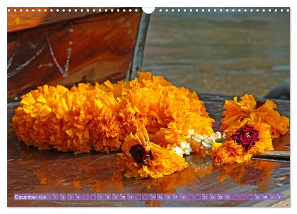 Produktbild: Asien - Farbenfrohe Blumenketten (Wandkalender 2026 DIN A3 quer), CALVENDO Monatskalender