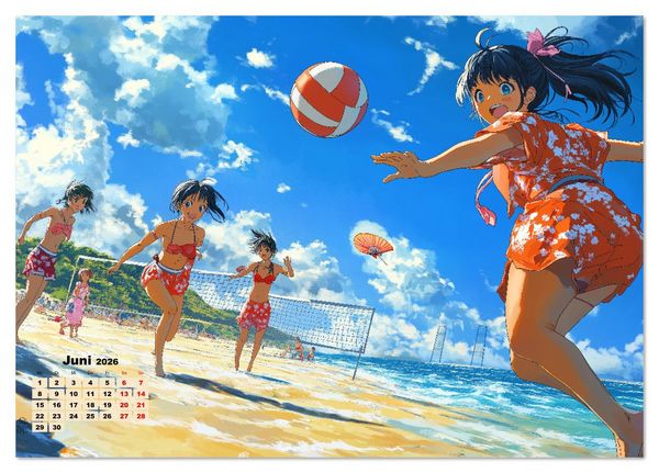 Produktbild: Anime Kalender &ndash; Charaktere im Slice-of-Life Stil (Tischkalender 2026 DIN A5 quer), CALVENDO Monatskalender