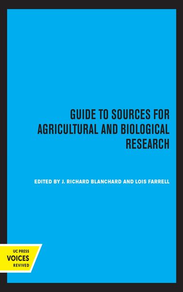 Produktbild: Guide to Sources for Agricultural and Biological Research