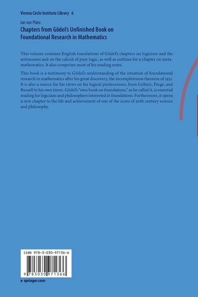 Produktbild: Chapters from G&ouml;del&rsquo;s Unfinished Book on Foundational Research in Mathematics