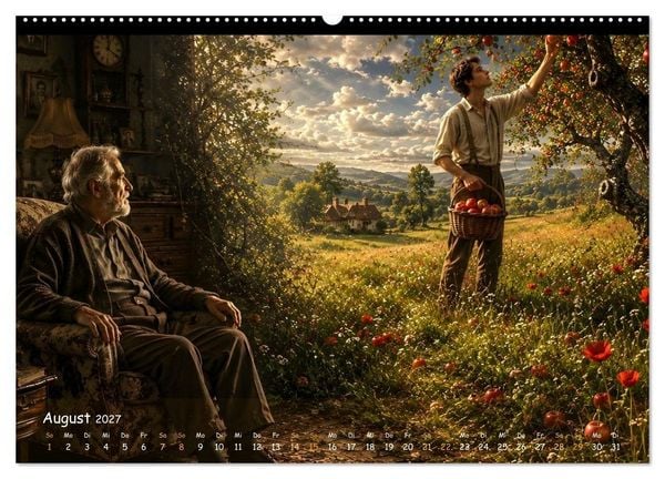 Produktbild: Wenn die Zeit so schnell vergeht,.... dann kommen Erinnerungen und W&uuml;nsche. (Wandkalender 2027 DIN A2 quer), CALVENDO Monatskalender