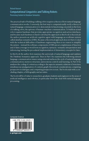 Produktbild: Computational Linguistics and Talking Robots