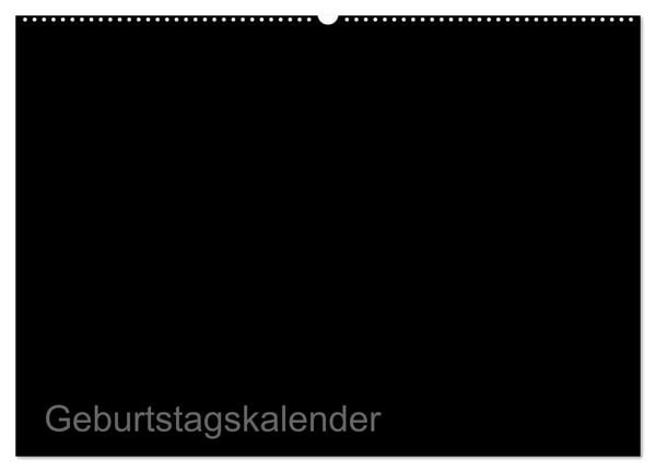 Produktbild: Bastel-Geburtstagskalender schwarz / Geburtstagskalender (Wandkalender 2026 DIN A2 quer), CALVENDO Monatskalender