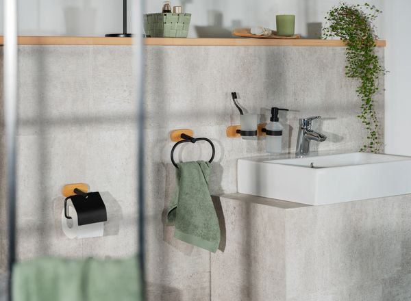 Produktbild: Turbo-Loc&reg; Zahnputzbecher Mod. Orea Uno Bamboo, Befestigen ohne bohren