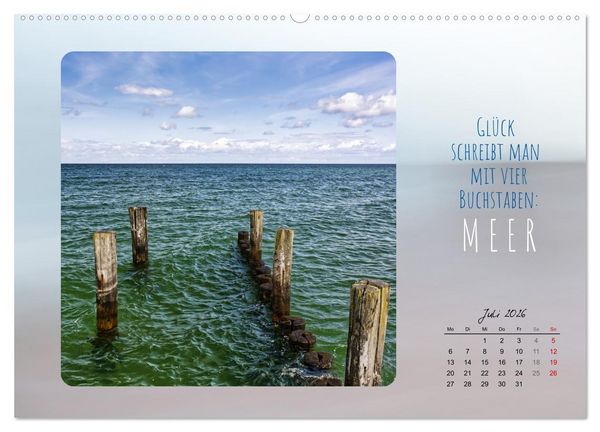 Produktbild: Mehr oder weniger Meer (Wandkalender 2026 DIN A2 quer), CALVENDO Monatskalender