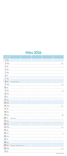 Produktbild: Kreativ-Kalender Familienplaner 2026 - 5 Spalten - 19,5x45 cmFoto, Malen, Basteln - datiert - Kreativkalender - Foto-Kalender - Familienkalender - Wan