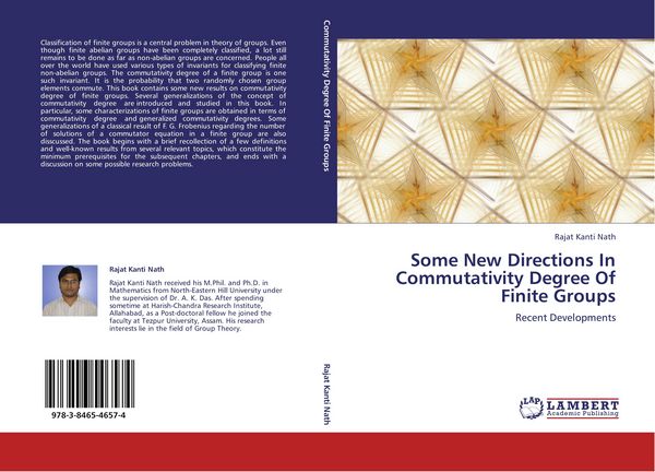 Produktbild: Some New Directions In Commutativity Degree Of Finite Groups