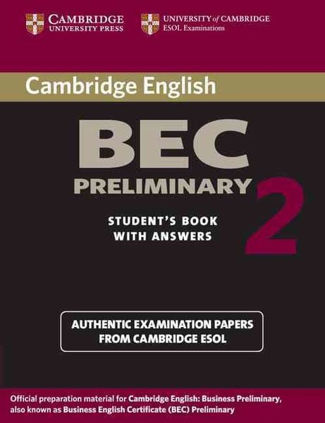 Produktbild: Cambridge Bec Preliminary 2 with Answers