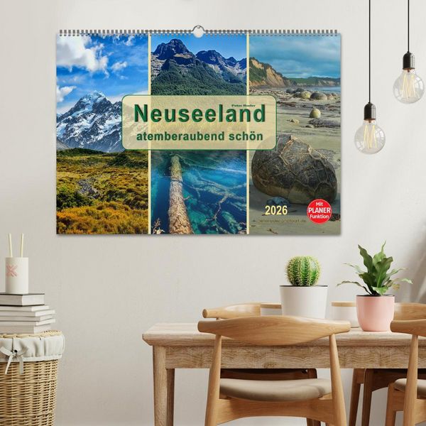 Produktbild: Neuseeland - atemberaubend sch&ouml;n (Wandkalender 2026 DIN A2 quer), CALVENDO Monatskalender