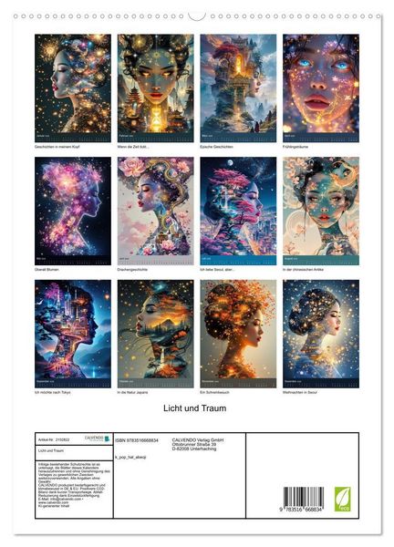 Produktbild: Licht und Traum (hochwertiger Premium Wandkalender 2026 DIN A2 hoch), Kunstdruck in Hochglanz