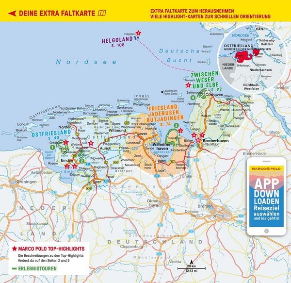 Produktbild: MARCO POLO Reisef&uuml;hrer Ostfriesland, Nordseek&uuml;ste Niedersachsen, Helgoland