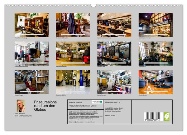 Produktbild: Friseursalons rund um den Globus (hochwertiger Premium Wandkalender 2026 DIN A2 quer), Kunstdruck in Hochglanz