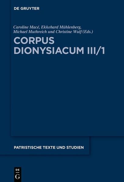 Produktbild: Corpus Dionysiacum III/1