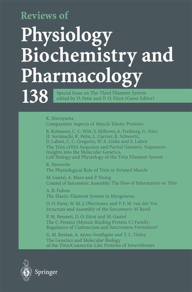 Produktbild: Reviews of Physiology, Biochemistry and Pharmacology