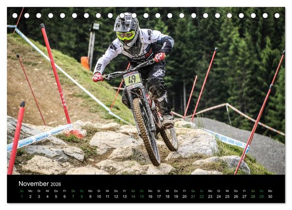 Produktbild: Downhill Racing 2026 (Tischkalender 2026 DIN A5 quer), CALVENDO Monatskalender