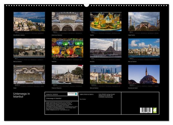Produktbild: Unterwegs in Istanbul (Wandkalender 2026 DIN A2 quer), CALVENDO Monatskalender